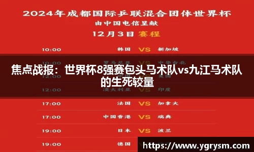 焦点战报：世界杯8强赛包头马术队vs九江马术队的生死较量