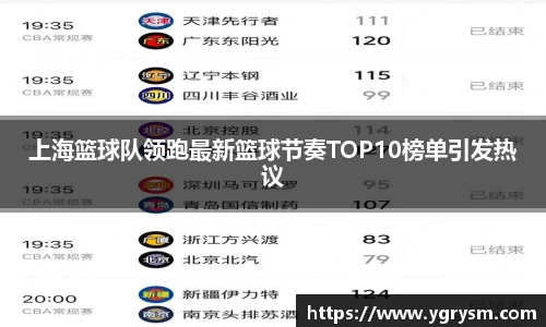 上海篮球队领跑最新篮球节奏TOP10榜单引发热议